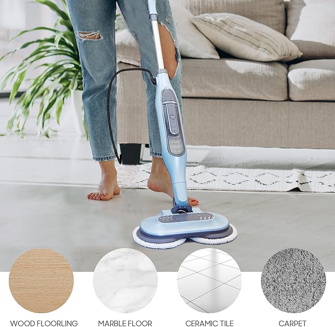 Upgraded 8 Pack Replacement Steam Mop Pads Kit Compatible with Shark S8201 S8001 S7001 S7201 S7000AMZ S7000 S7005 S7020 S7001C Series Steam & Scrub All-in-One Hard Floor Steam Mop