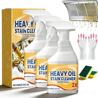 Kitchen Heavy Oil Cleaner Spray, 100ML All Purpose Kitchens Heavy Oil Cleaning Agent, Grease Remover, Heavy Duty Degreaser Clean Spray for Stove,Oven,Ovens and Appliances (3pcs)