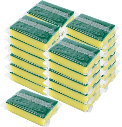 Individually Wrapped Sponges, Kitchen Dishwashing Sponge Bulk, Non Scratch Dishes Scouring Pad Dishcloth, Odor-Free Sponge Wipes for Household Cleaning Dishes Travel Apartments (600 Pack)