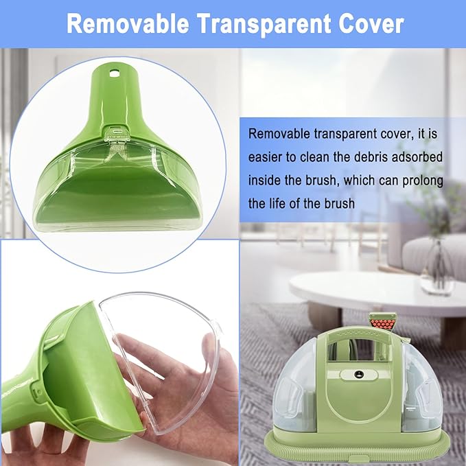 Upgraded 1400B Little Green 5.3" Detachable Tough Stain Brush Tool Replacement for Bissell Little-Green Upright &Portable Carpet Cleaners for 1400B 4075 3860 1425 2458 3194 3353 Series,1+1 Brush,Green