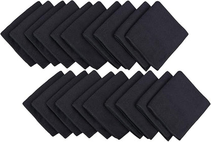SINLAND Microfiber Dish Cloth Kitchen Cleaning Dish Towel Absorbent Fast Dry Streak Free Cleaning Cloths Poly Scour Side for House, Kitchen 12 Inch x 12 Inch 20 Pack Black