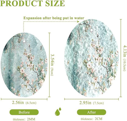 Cherry Blossoms Kitchen Scrub Sponges, Pop-up Kitchen Cleaning Sponges Reusable Dish Washing Sponges for Bathroom Household Cleaning 3 Pack - Non Scratch Scrubber