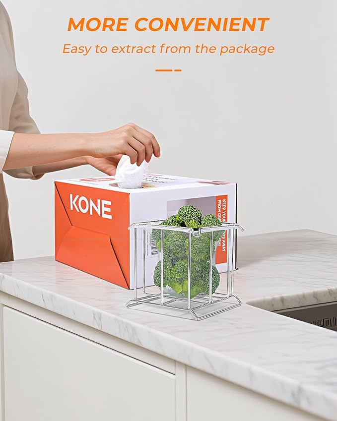 KONE Kitchen Sink Strainer Mesh Bag- 200 PCS Large Disposable Sink Net Strainer Filter Bags for Collecting Kitchen Food Waste Leftover Garbage,Fits Deep Sink Strainer Basket