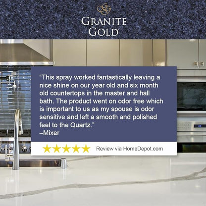 Granite Gold Clean and Shine Refill, Streak-Free Deep Cleaning and Polishing of Natural Stone and Quartz Surfaces, 64 Ounces