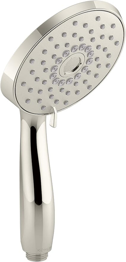 KOHLER 22165-G-SN Forte Multifunction Handshower, Handheld Showerhead with 3 Spray Settings, 1.75 GPM, Vibrant Polished Nickel