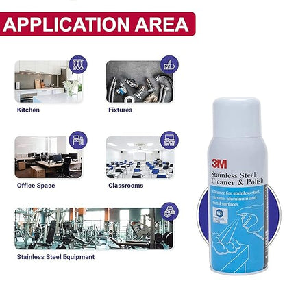 3M Stainless Steel Cleaner and Polish, 21 oz Aerosol
