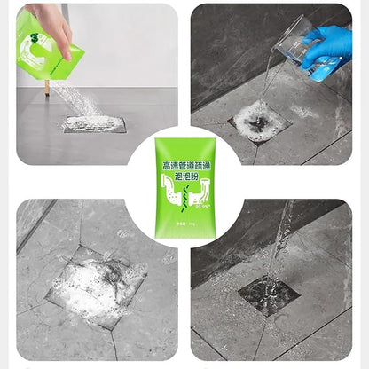 Powerful Pipe Dredging Agent, Powerful Pipeline Dredging Powder, Sink And Drain Cleaner Powder, Drain Clog Remover Agent, Multi-Functional Pipe Unclogging For Kitchen Toilet Bathroom (3PC)