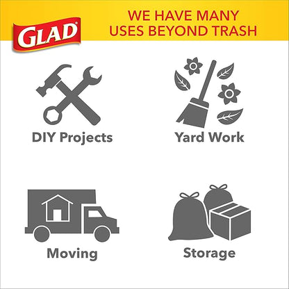 Glad ForceFlex Heavy Duty Large Trash Bags, Hold 80+ lb, 30 Gal, 25 Ct (Package May Vary) (Pack of 2)