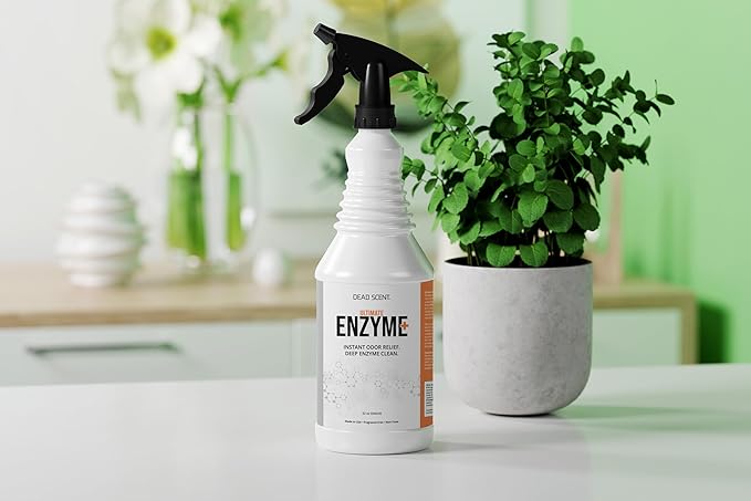 Ultimate Enzyme+ Cleaner – Professional-Grade Odor and Stain Eliminator for Pet Smells, Basements, Garages, and More – Fragrance-Free, Powerful Enzyme Formula for Home Use (32 oz)