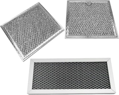 Microwave Oven Charcoal & Grease Filter Kit Compatible with Samsung ME19R7041FS, ME19R7041FS/AA, ME19R7041FT, ME19R7041FT/AA, ME19R7041FB, ME19R7041FB/AA, 3 Pcs