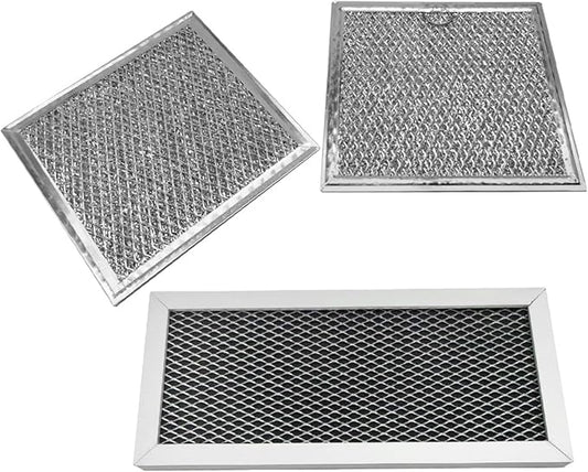 Microwave Oven Charcoal & Grease Filter Kit Compatible with Samsung ME19R7041FS, ME19R7041FS/AA, ME19R7041FT, ME19R7041FT/AA, ME19R7041FB, ME19R7041FB/AA, 3 Pcs