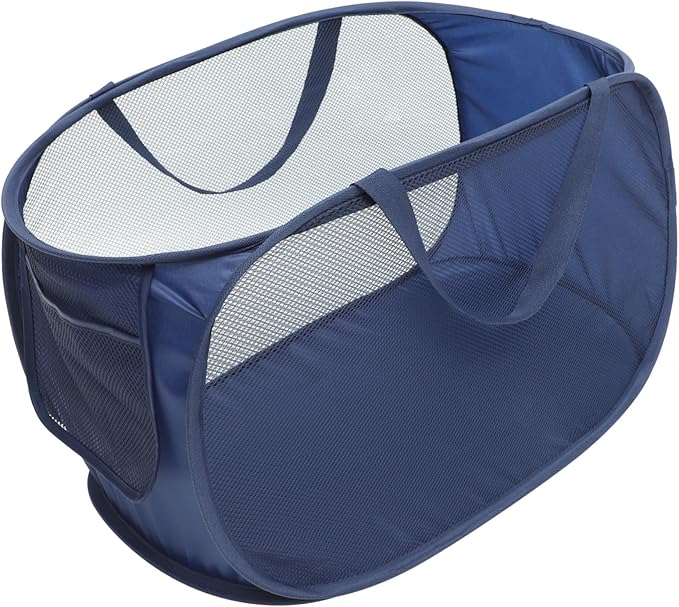 Cabilock Large Foldable Laundry Hamper Basket with Handles Collapsible Mesh Clothes Storage Bin for Bedroom Bathroom Nursery and Laundry Smooth Surface Portable Organizer for Clothes