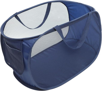 Cabilock Large Foldable Laundry Hamper Basket with Handles Collapsible Mesh Clothes Storage Bin for Bedroom Bathroom Nursery and Laundry Smooth Surface Portable Organizer for Clothes