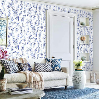Livebor Leaf Peel and Stick Wallpaper Olive Leaf Contact Paper 17.7inch x 118.1inch Floral Leaves Wallpaper Peel and Stick Modern Farmhouse Wall Paper for Bedroom Neutral Self Adhesive Decorative