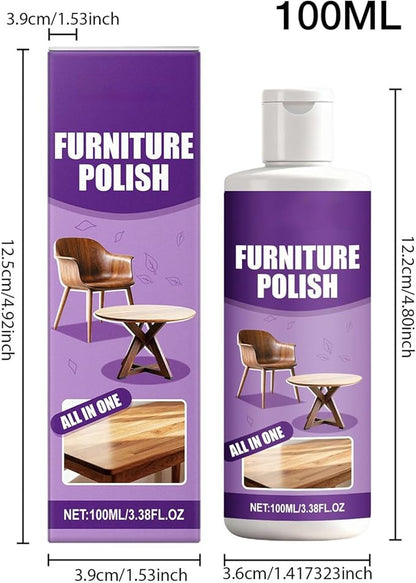 Furniture Polish Restorer - 100ml Wood Care Spray, Quick Shine Conditioner, Protective Coating for Hardwood Leather Cabinets | Household Floor Table Counter Chair Sofa Seat Maintenance Agent