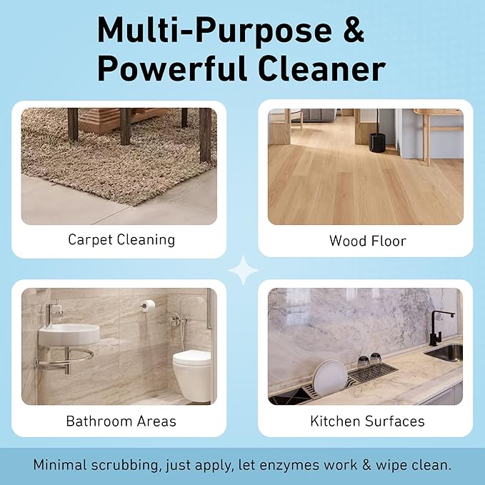Creative Scents Multipurpose Enzyme Cleaner & Odor Remover | Deodorizer for Floor, Carpet, Drain, Pipes | Pet Urine Odor Eliminator | Enzyme Cleaner for Cat Urine & Dog Poop | Half Gallon - Original