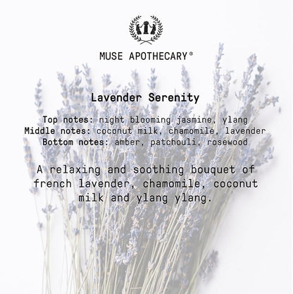 Muse Apothecary Linen Ritual - Aromatic, Soothing, and Relaxing Linen Spray for Bedding, Laundry and Fabric Spray Freshener - Infused with Aromatherapy Essential Oils - Lavender Serenity