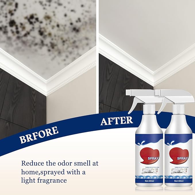 Jue Fish Quick-Acting Foaming Stain Remover Spray Cleaner Foam, All Purpose Household Cleaner Spray,Suitable for Walls,Tiles, Floors, Sinks, Bathtubs and Toilets(2 Pcs)