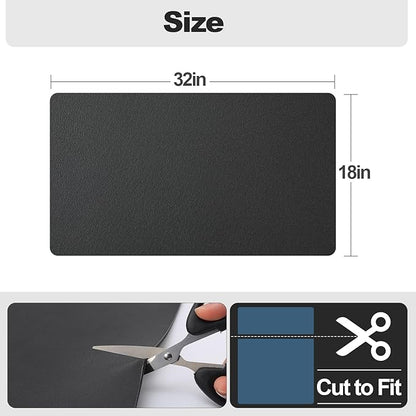Ecotrim - Dish Drying Mat for Kitchen Counter | Coffee Bar Mat for Countertops | Heat Resistant Drainer Mat with Non-slip Rubber Backed | Hide Stain Kitchen Absorbent Draining Mat | Black 18"x32"