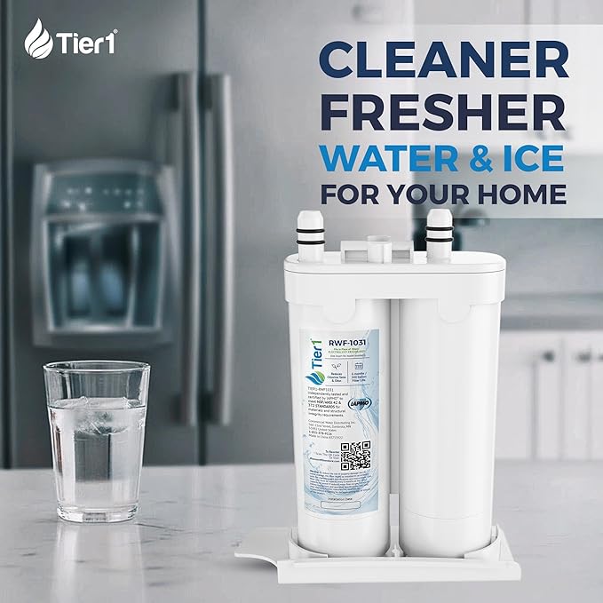 Tier1 RWF1031 WF2CB Refrigerator Water Filter | Replacement for PureSource2 WF2CB & EWF01 Fridge Filter - Up to 24 Months Supply | Easy Install | Odor Control | Clean & Great Tasting Water (4-pk)