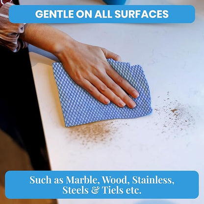 50 Count Disposable Cleaning Cloths - 13.8"x15.8" Kitchen Soft Absorbent Multipurpose Household Cleaning Towels, Cleaning Cloths for Stove Bathroom Handy Wipes, Multi-Color