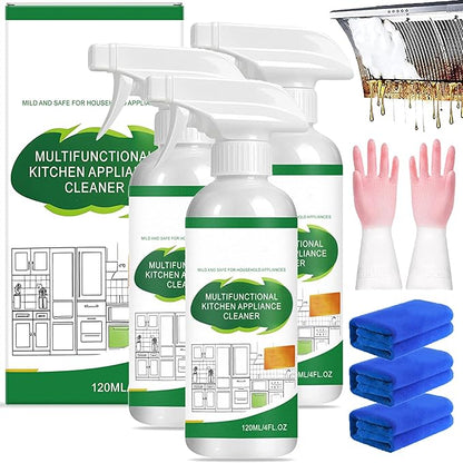 Natural Kitchen Cleaner Spray-2026 New Multi-Purpose Kitchen & Appliance Cleaner for Cabinets,120ml Multifunctional Kitche𝐧 Appliance Clea𝐧er,for Oven,Stove,Cabinets,Quick & Easy Cleaning (3pcs)
