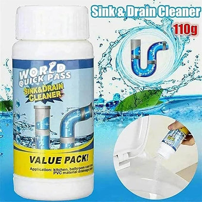 Upgrade Powerful Sink Drain Cleaner Powder - Powerful Sink and Drain Cleaner, Wild Sink and Drain Cleaner, Divine Cleaning Powder For Drains, for Kitchen Toilet Pipe Dredging (1pcs)