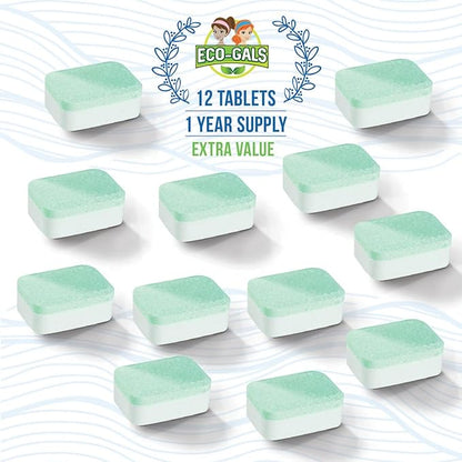 Eco Swirlz Washing Machine Cleaner with Bonus Eco Scrubz Dishwasher Cleaner Add On 36 Count Deep Cleaning Tablets