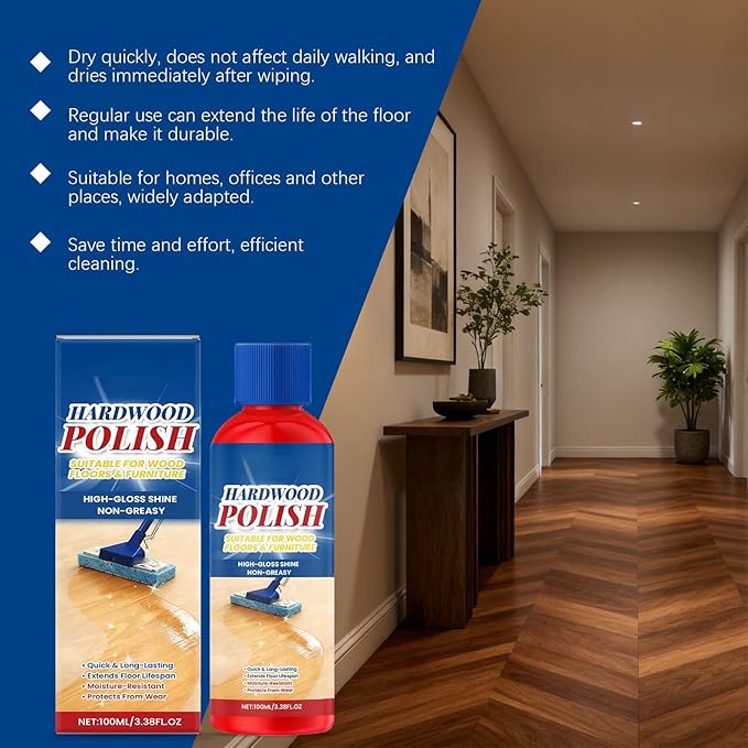Wood Floor Polishes, 100ml Laminate Floor Cleaner, Laminate Floors Polishes Cleaner, High-Gloss Hardwood Shine Restorer, Scratch Repair Stain Remover, for Bedroom Entryway Living Room