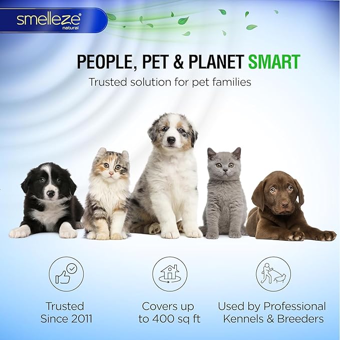 SMELLEZE 25 lb. Yard Odor Eliminator for Dogs – Long-Lasting Turf Cleaner for Pet Urine Outdoor & Poop | Safe for People, Pets, Plants & Planet | Works on Grass, Gravel, Patios & Kennels