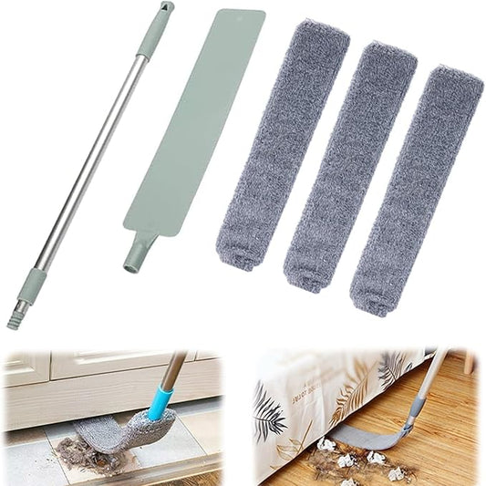 Retractable Gap Dust Cleaner, Extendable Microfiber Duster with Bendable Head, Reusable Washable Gap Duster Cleaning Tool for Home Kitchen Ceiling Blinds Sofa Bed Fridge Under Furniture (Set C)