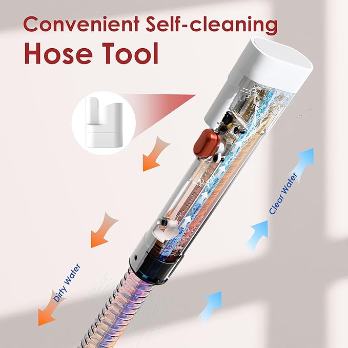WURESE Portable Upholstery and Carpet Cleaner Machine, 15Kpa Spot Cleaner Deep Cleans Pet Stains, Couch Cleaner with 3 Tools and Self-Cleaning System for Area Rugs, Furniture, Stair, Car, Red