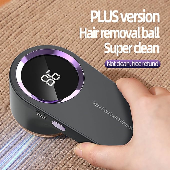 Fabric Shaver 6-Leaf Blades 5W Lint Sweater Shaver Fuzz Remover Fabric Shavers for Clothing Fabric Shavers for Furniture Electric Lint Pilling Remover Fabric Pilling Removers (Gray)