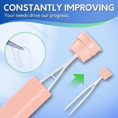 BOOMJOY Toilet Brush and Holder Set, Silicone Toilet Bowl Cleaner Brush, Toilet Scrubber Brush with Tweezers for Bathroom Cleaning, RV Accessories and House Organization Must-Haves - Pink