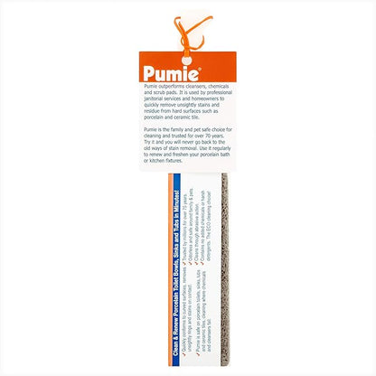 PUMIE Toilet & Tile Pumice Cleaner, Pumice Stick with Handle, Multi-Function Toilet Bowl Ring Remover By US Pumice, Bath-8, Pack of 1