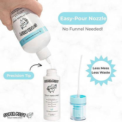 Toilet Paper Spray Refill Size (16.9 fl oz) Upgrade Your Toilet Paper into a Gentle, Cleansing Wipe | A Better Toilet Paper Experience | Replaces Over 6 Regular Bottles | Soothing Formula