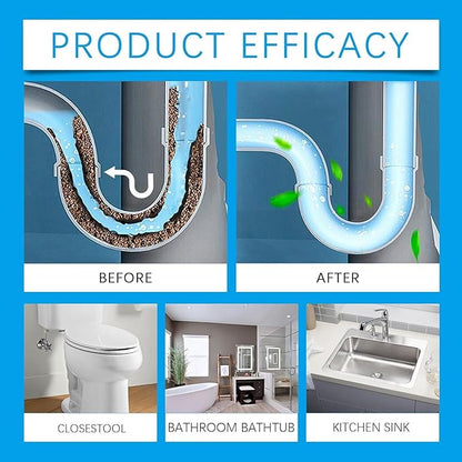 Strong Drain Effervescent Tablet,2026 New Sink Smell Effervescent Tablets - Quickly Remove Odors,Sink Drain Cleaner for Sewer,Toilet and Septic Tank,Versatile Disposal Cleaner for Kitchen Use (2box)