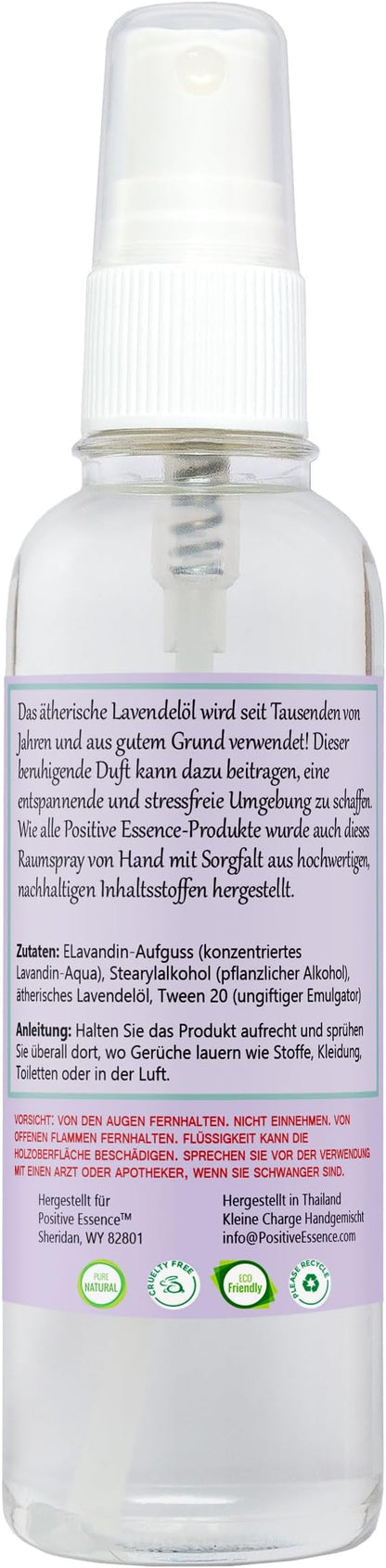 Lavender Room and Pillow Spray, Natural Aromatherapy Sleep Spray with Lavender Essential Oil for Relaxation, Fabric & Bedding Mist, Non-Aerosol Odor Neutralizer