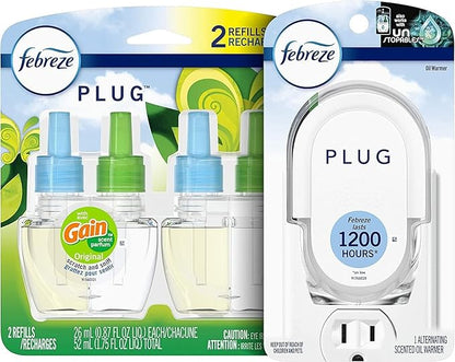 Febreze PLUG, Gain Original, Starter Kit & (2) .87 fl. oz. Refills