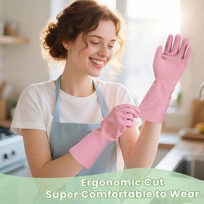 Cleaning Gloves for Dishwashing, 4/5 Pairs Reusable Kitchen Gloves for Wash, Household Cleaning Glove for Dishes Pet