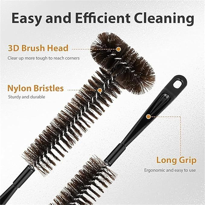 2 Pack Garbage Disposal Cleaner Brush 15" Extra Long Handle for Deep Cleaning Sink Drain Cleaning Brush, 15 Inch Long Handle, Garbage Disposal Cleaner