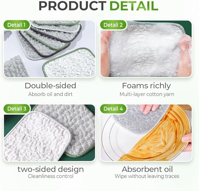 Multipurpose Wire Dishwashing Rags for Wet and Dry, 2026 Reusable Metal Scrubbing Pads Sponge Cloths Towels Clean, Non Scratch Wire Dishcloth for Kitchen, Sinks, Pots, Pans (15pcs)