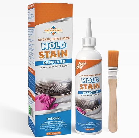 Mold Stain Remover Gel Cleaner Heavy Duty for Front Loader Washing Machine Seal, Bathroom Grout, Shower, Caulk