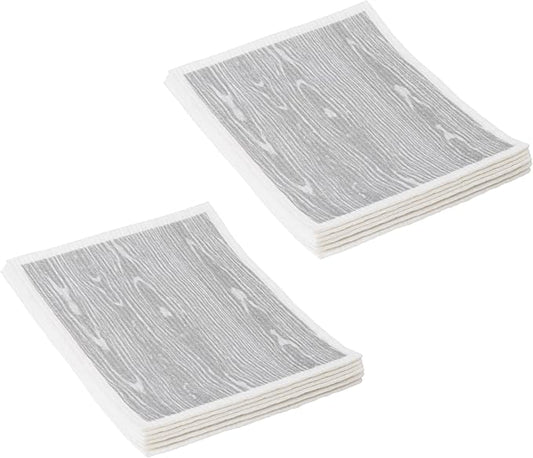 Martha Stewart Swedish Kitchen Absorbent Sponge Dish Cloths, Faux Bois, 12 Count