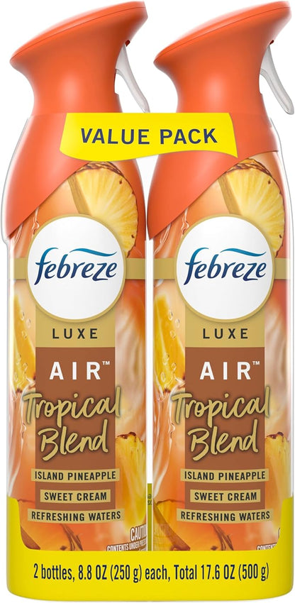 Febreze Air Freshener Spray, Odor-Fighting Room Spray, Tropical Blend Scent, 8.8oz, 2 Count
