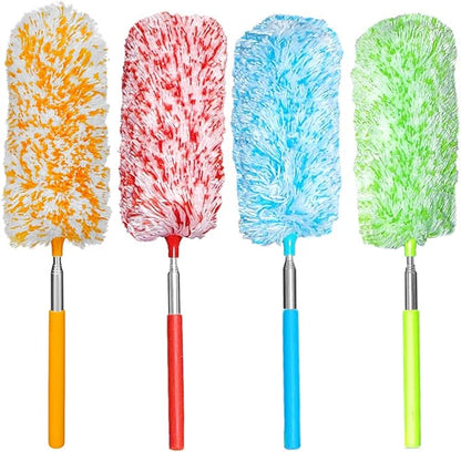 4 Pcs, [Microfiber] Hand [Duster] [Washable] Microfibre Cleaning Tool Extendable [Duster]s for Cleaning Office, Car, Computer, Air Condition