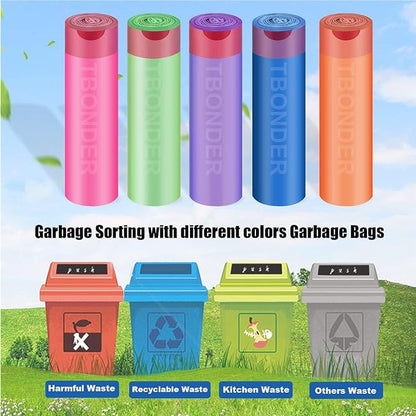 Small Trash Bags 4-6 Gallon,Extra Thick & Strong 4 Gallon Garbage Bags Drawstring 5 Gallon Trash Bags Small Garbage Bags Unscented Waste Basket Liners for Kitchen,Bathroom,Office(80 Counts)