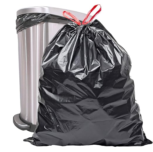 Reli. 30 Gallon Trash Bags Drawstring | 250 Count Bulk | Black | 30 Gallon Garbage Bags Heavy Duty | Large