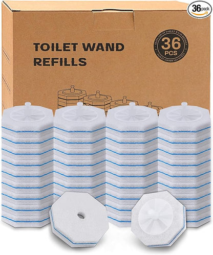 36 Count Toilet Wand Refills Compatible with Clorox Toilet Wand, Disposable Toilet Brush Heads, 5X Cleaning Power, Tear-Resistant, Fresh Scent