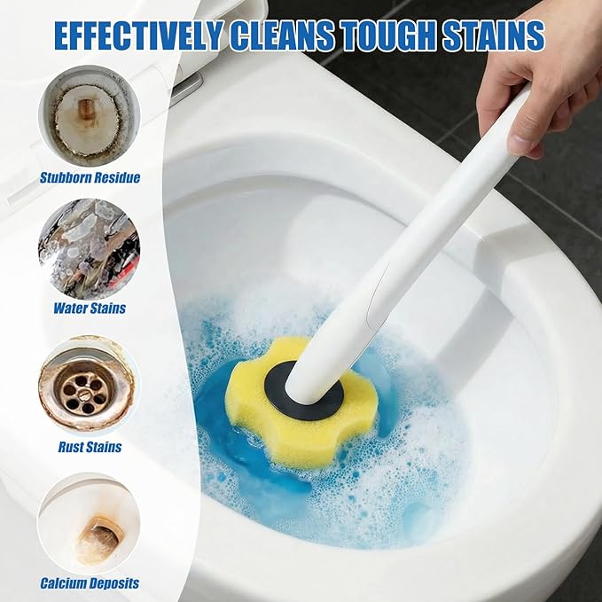50PCS Toilet Bowl Wand Refills, Replacement Heads for Bathroom Washroom Cleaning Pads, Disposable Toilet Brush Refills Compatible with Household Brushe Scrubber Cleaning Refill, Lemon Fresh Yellow